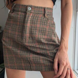 Brandy Melville Plaid Mini Skirt